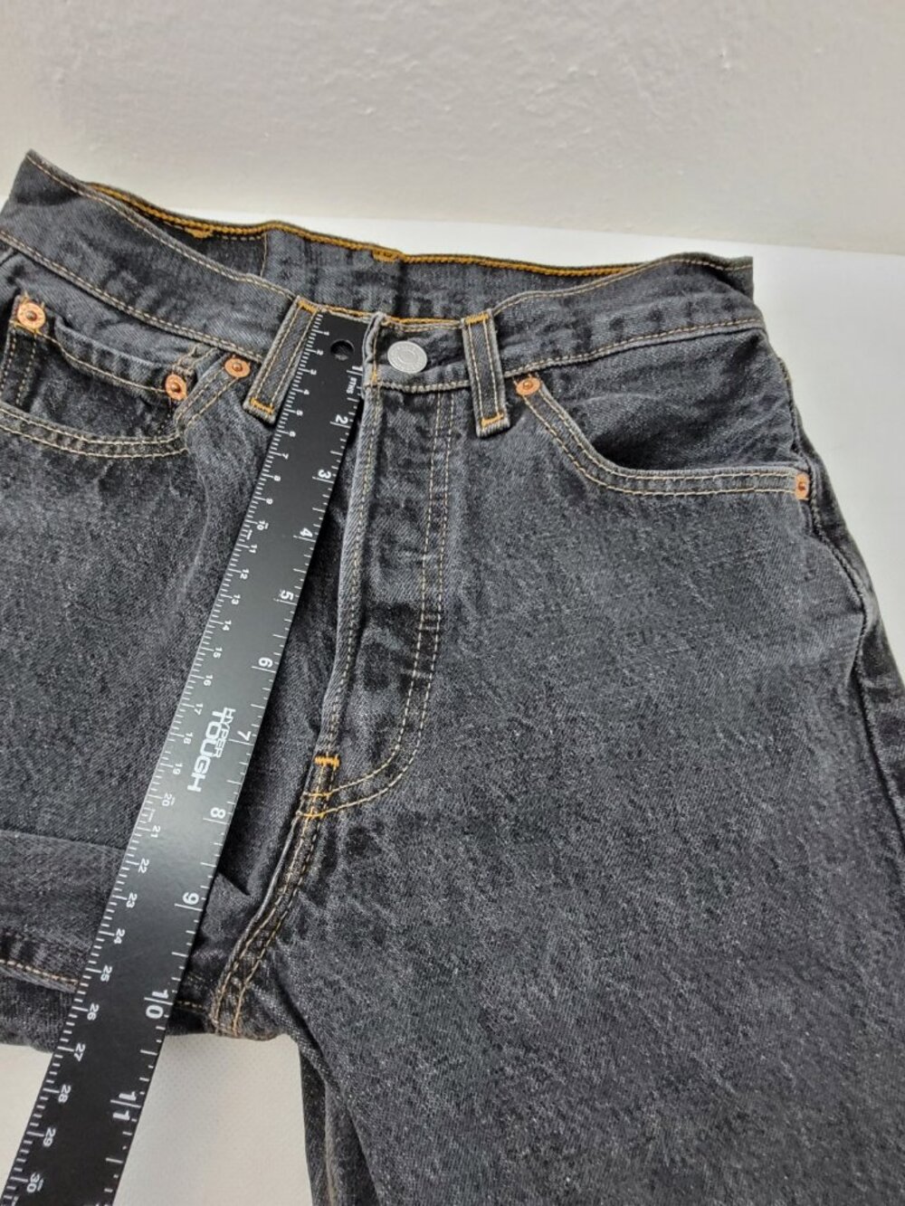 Vintage Black 501 Levi’s Women's 27x32 Fits 25x26.5 USA Made Button Fly Rare - Picture 15 of 16